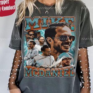 Vintage Mike Mcdaniel Miami Football Shirt, Mike Mcdaniel Vintage 90s Bootleg Sw